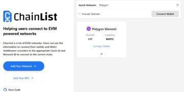 tambahkan polygon ke metamask melalui chainlist