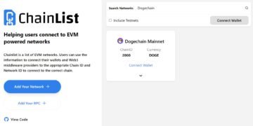 tambahkan dogechain ke metamask melalui chainlist