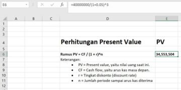 rumus dan cara menghitung present value di excel