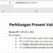 rumus dan cara menghitung present value di excel