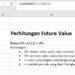 rumus dan cara menghitung future value