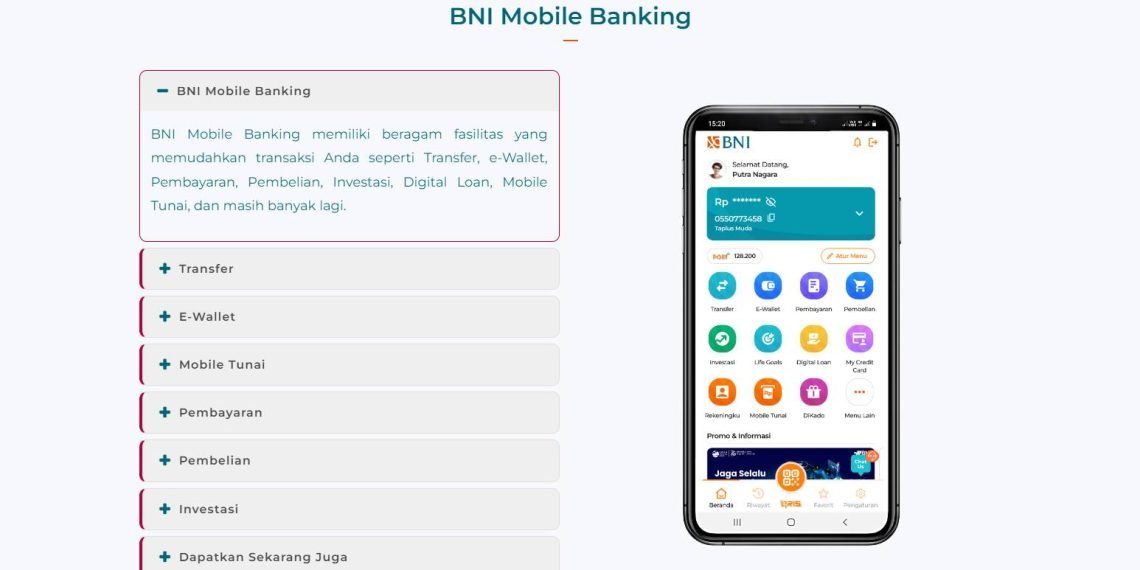 cara transfer virtual account BNI dengan mobile banking BNI
