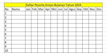 Cara Membuat Buku Arisan Bulanan dan Contohnya