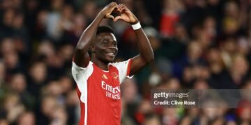 gaji bukayo saka di arsenal